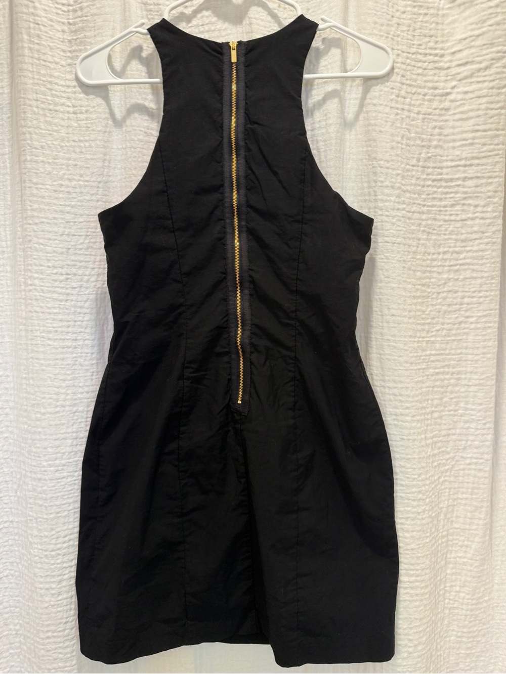 Anthropologie Maeve High Neck Halter Slim Mini Dress Black Size 4 - Picture 6 of 7